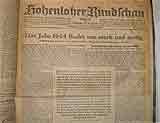 Durchhalteparolen , Hohenloher Rundschau 31. Dezember 1943, letzte bekannte Ausgabe des Nazi-Blatts