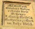 "Keitel"-Inschrift Hof F. Strecker, Büttelbronn